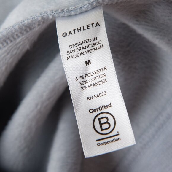 Athleta Cozy Karma Vela Dress Plush Mini Long Sleeve Voyage Grey Size Medium - Picture 4 of 6